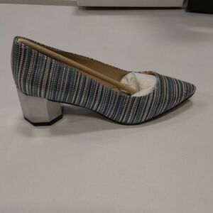 Katy Perry Collections Blue and White Striped Heels